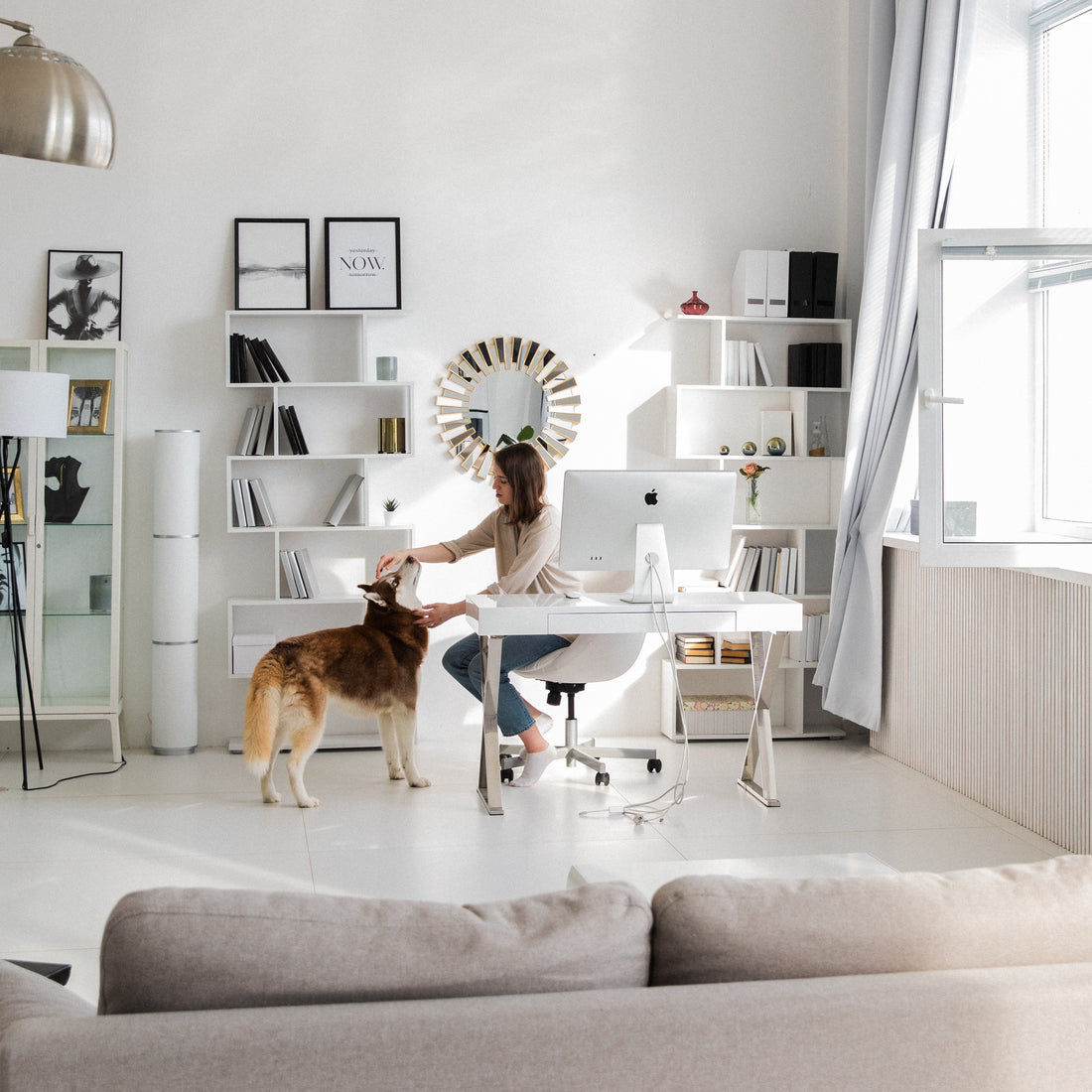 Home Office Decor with Computer Set Up