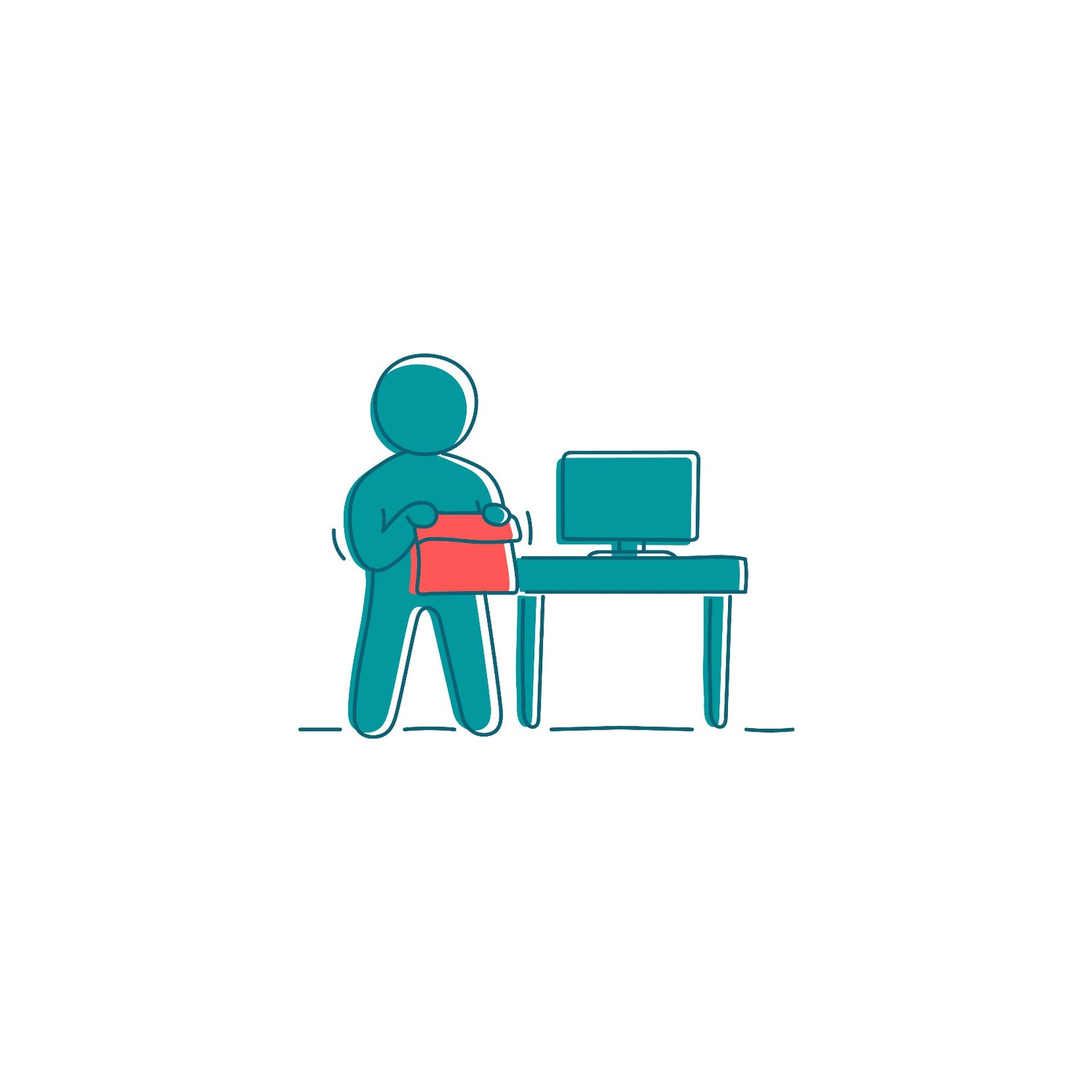 diagram of step 1 for putting on a monitor cover